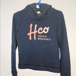 Hollister Co Pacific Merchants Blue Long Sleeved Hooded Sweatshirt Size M